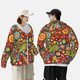 thumbnail image 4 of Fotbe Hippie Peace Love Chaqueta con Protección Solar UPF 50+ para Hombre y Mujer, Camisa con Capucha y Bolsillos-Large, 4 of 7