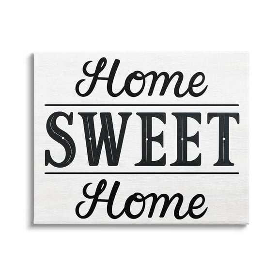 Sweet Home Farmhouse Sign Typography Graphic Art Gallery Wrapped Canvas Print Wall Art