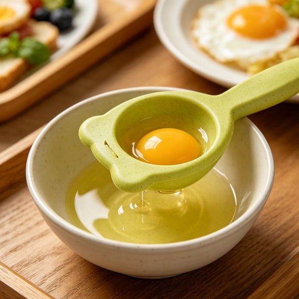 Separador de Yemas de Huevo con Pajita para Repostería – Herramienta de Cocina para Filtrar Claras de Huevo y Facilitar La Preparación de Platos.