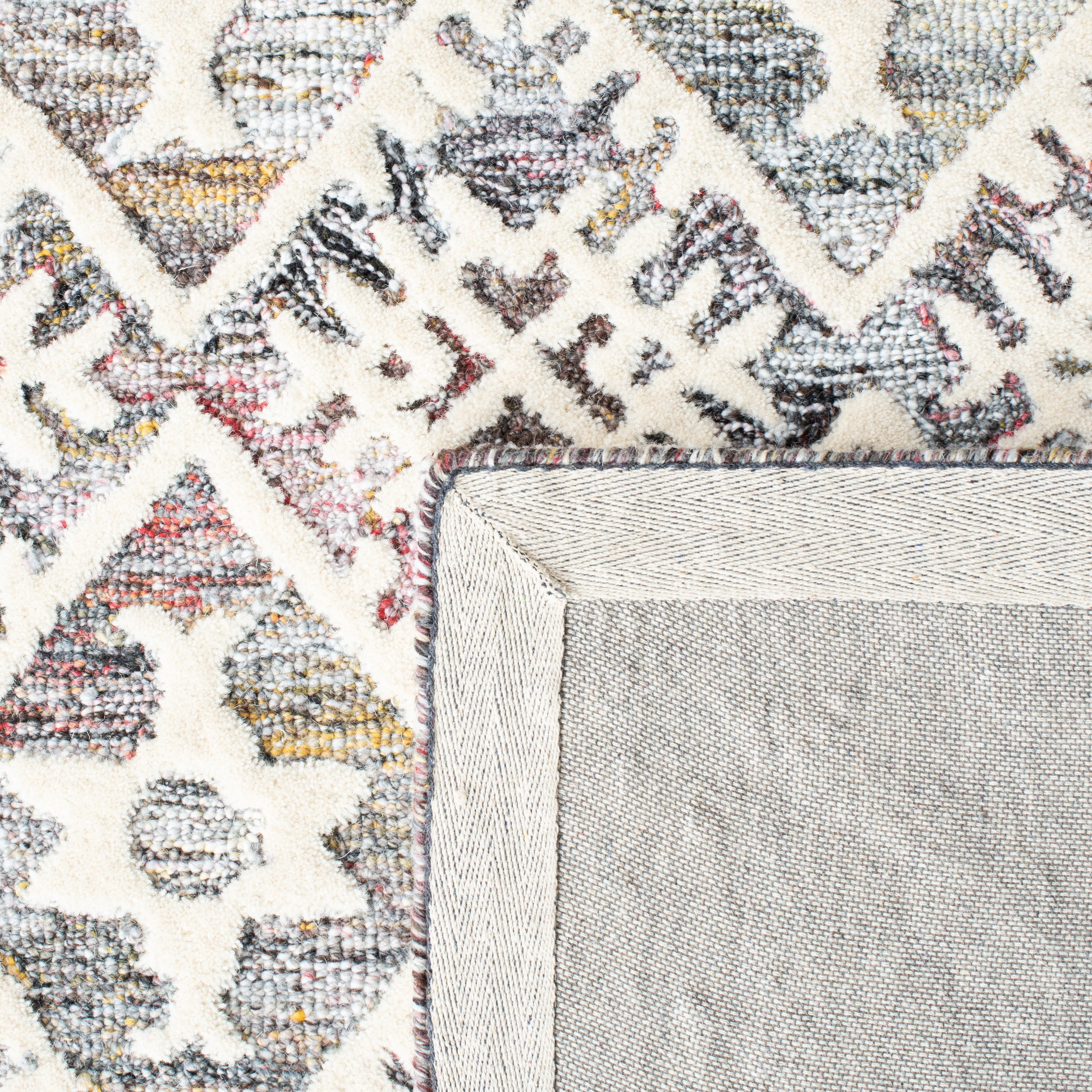 SAFAVIEH Roslyn Desi Geometric Area Rug, Red/Ivory, 4' x 6'