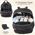 thumbnail image 4 of Baby Essentials 3 in 1 Diaper Bag Backpack, Changing Pad & Pacifier Pouch for Newborns, Infants, Toddlers - Quilted, Smooth, Sheek, Padded in Design, 4 of 8