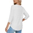 thumbnail image 4 of Sevevn Fashion Women's Casual 1/2 Sleeve Print Ladies Round Neck Tops Blouse White XXL Family Gifts, 4 of 7