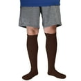 thumbnail image 3 of 6 Pairs Men's Athletic Tube Socks Over the Calf - 31" Big & Tall 10-15 Brown, 3 of 6
