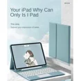 thumbnail image 6 of Keyboard Case for iPad Air 13 inch 2026 M4 2025 M3 2024 M2, iPad Pro 12.9 inch 6th/5th/4th/3rd Gen 2022 - 2018 Slim Leather Folio Smart Cover with Touchpad Keyboard / Pencil Holder, 6 of 7