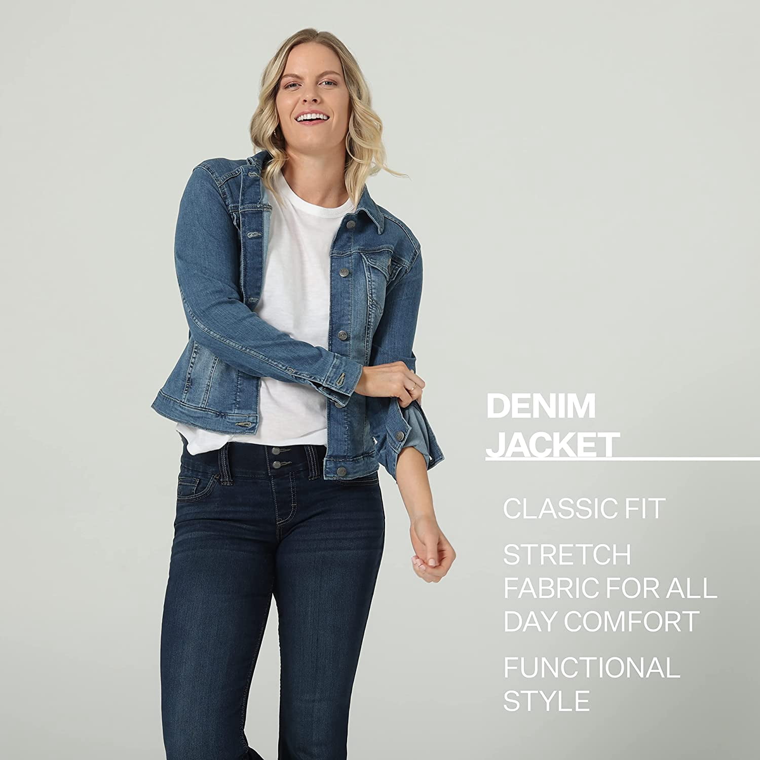 Riders by Lee Indigo Stretch Denim Jacket - Walmart.com