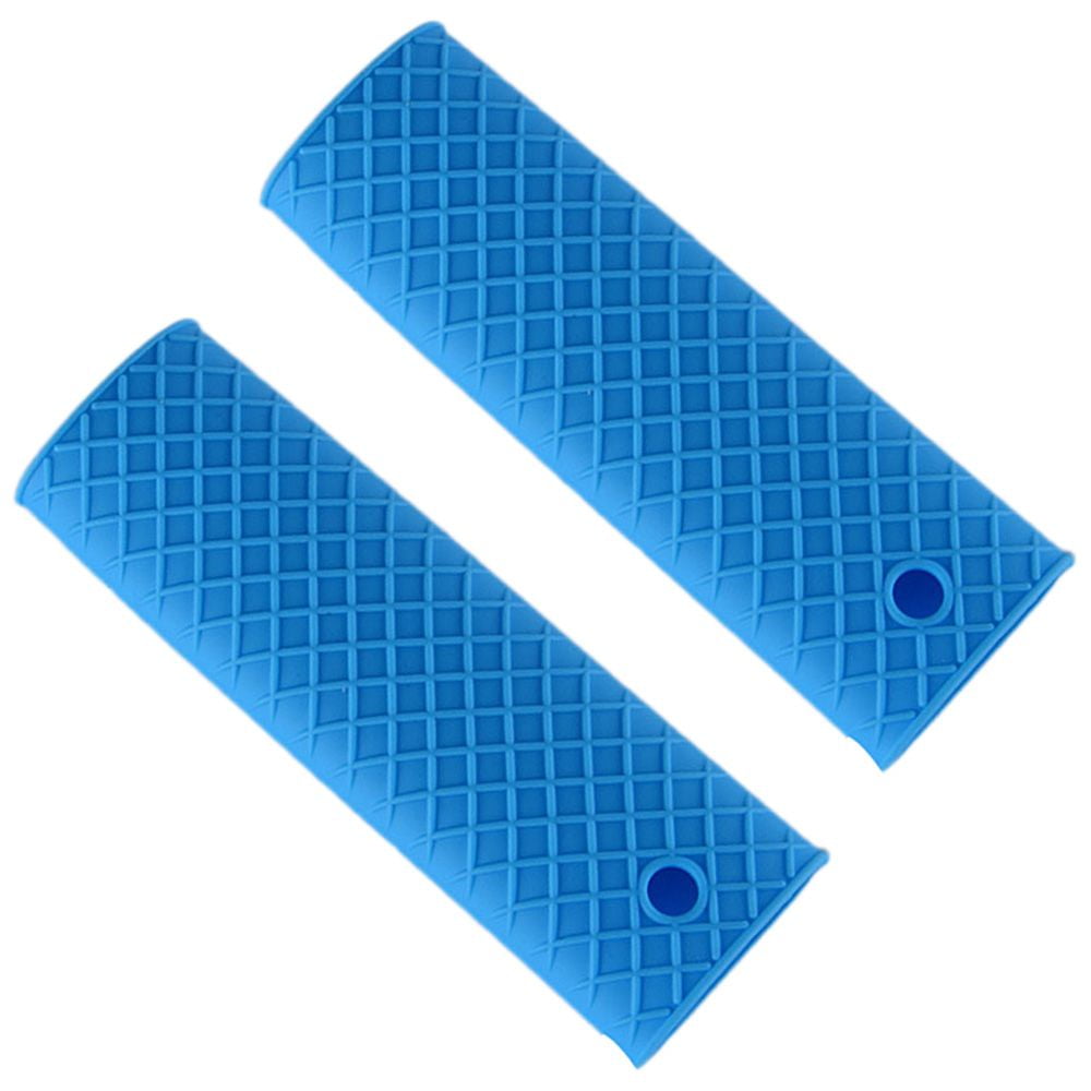 Heat Resistant Silicone Pot Pan Handle Grip Holder Sleeve Cover 2pcs - Blue  - 6.1 x 2 x 1.2(L*W*T) - Bed Bath & Beyond - 33903585