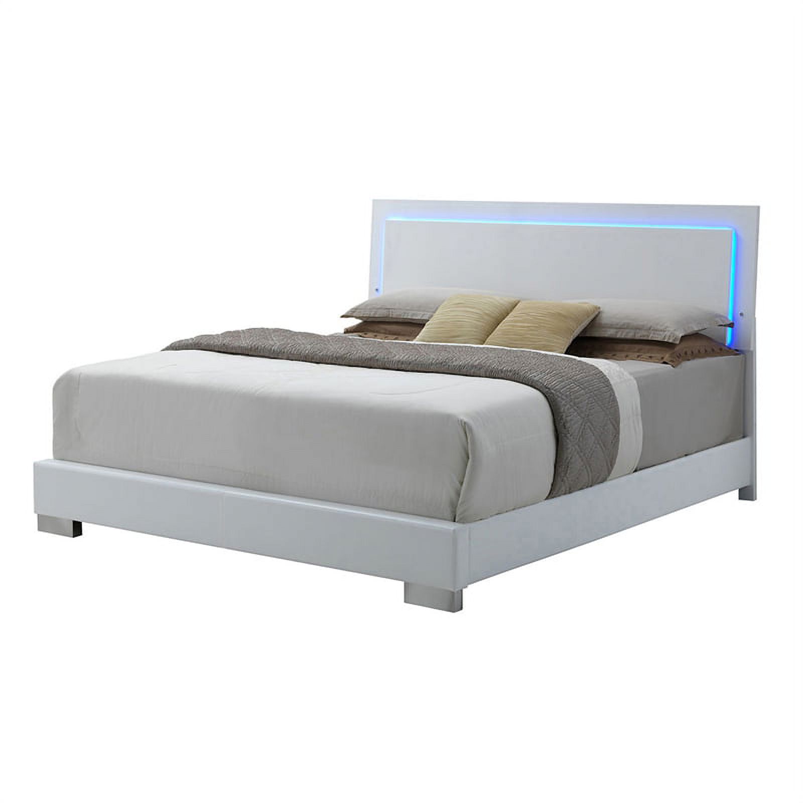 Coaster Company Felicity 4-Piece Contemporary Wood Full Bedroom Set, Glossy White