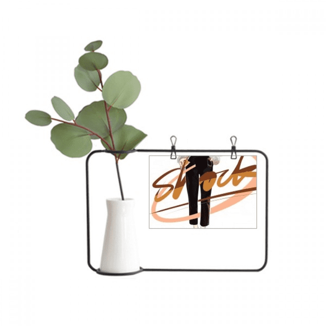 Shock Fille Figure Design Illustration Art Métal Cadre Photo Cerac Vase Décor