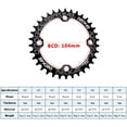 thumbnail image 5 of DECKAS Mounrtain Bike Chain Ring 32-38t Narrow Wide Bike Chainring 104BCD Round Oval MTB Crank Teeth Discs, 5 of 7