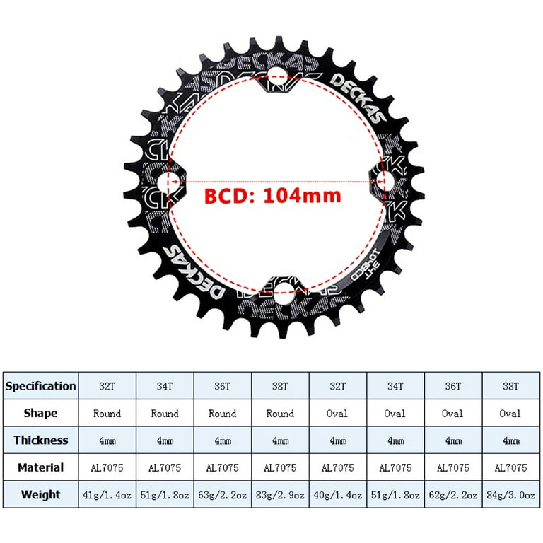Deckas chainring 104bcd hotsell