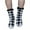 Plaid Gray Black, variant on Men's Slipper Socks with Grips Non Slip Soft Cozy Fuzzy Fleece Lined Socks for Cold Winter