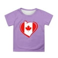 thumbnail image 1 of MEZZALL T-Shirt à Manches Courtes pour Filles, Col Rond, Été, Coupe Décontractée, Basique, Violet, 8-9 Ans, 1 of 4