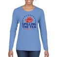 thumbnail image 2 of Wild Bobby Spilling The Tea Since 1773 Women Graphic Long Sleeve Tee, 2 of 6