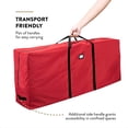thumbnail image 3 of PayUSD Christmas Tree Storage Bag Fits Up to 9 Ft Tall Disassembled Artificial Tree Durable 600D Oxford Material Waterproof Dustproof Protection Heavy Duty Xmas Storage Container, Red, 3 of 10