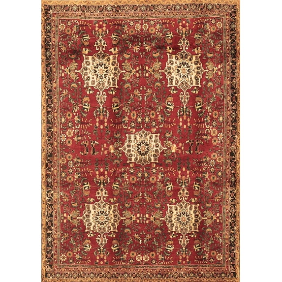 Ahgly Company Indoor Rectangle Persian Brown Traditional Area Rugs, 2' x 3'