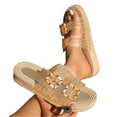 thumbnail image 6 of Women’s Clear Strap Buckle Slide Sandals, Comfortable Non-Slip Espadrille Platform Slippers for All-Day Wear, 39, 6 of 7