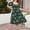 Green, variant on Sakmal Boho Summer Dresses for Women 2024 Trendy Pleated Graphic Comfort Fit Red Short Sleeve Mid-Length A-Line Dress