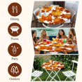 thumbnail image 7 of Thanksgiving Round Tablecloth, Fitted Table Cover with Elastic for 55"-60" Round Tables, Fall Orange Pumpkin Maple Leaves Farmhouse Table Cloth Outdoor Indoor Dinning Party Waterproof Tablecloths, 7 of 7