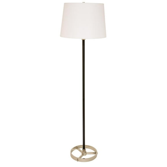 House of Troy 62" Morgan Floor Lamp in Black with Polished Nickel