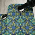 thumbnail image 4 of Ambesonne Vintage Grommet Curtain, Mosaic Tiles Pattern, 50" x 63", Cobalt Blue Apple Green, 4 of 6