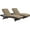 Brown, variant on Pemberly Row Modern Rattan Outdoor Chaise in Espresso/Red (Set of 2)