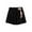 Black-03, variant on Ugoldhm Toddler Girls Shorts Summer Ice Silk Thin Casual Knee-Length Shorts Size 3-14