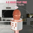 thumbnail image 5 of PayUSD Wireless Microphone for Kids Bluetooth Karaoke Microphone for adults 5-in-1 Portable Handheld Mic Speaker Birthday Christmas Gifts Toys for Girls Boys Adults All Age, Rose Gold, 5 of 9