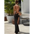 thumbnail image 6 of EDOLYNSA 2025 Kintted Cover Up Beach Sexy Halter Sleeveless See Through Maxi Slit Bodycon Summer Dress Bikinis Cover-ups Elegant Halter Beachdress, 6 of 8