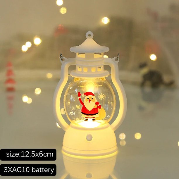 Adornos de micropaisaje de mesa LED de Navidad, casa de nieve de Papá Noel luminosa, decoración del hogar de Año Nuevo, regalo de Navidad para niños