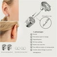 thumbnail image 3 of ZYHH Extra Long Post Earrings for Women, 5 Pairs Hypoallergenic 316L Stainless Steel Stud Earrings, 3-8mm Cubic Zirconia Ear Piercing Studs for Sensitive Ears, 3 of 7