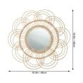 thumbnail image 2 of Minkissy 1Pack Rattan Mirrors for Wall Rustic Wall Mirror Khaki for Interior Decoration, 2 of 5