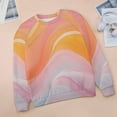 thumbnail image 6 of Sweatshirt For Womens Crewneck Colorful Marble Pattern Hoodies Teen Girls Cute, 6 of 7