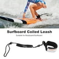 thumbnail image 2 of Stand Up Paddle Board 5mm Coiled Spring Leg Foot Rope Surfing Leash for Surfboard (black), 2 of 8