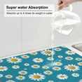 thumbnail image 5 of Yiaed Daisies Flowers Print Highly Absorbent Microfiber Kitchen Counter Mat, Dish Drying Pad for Dishes, Utensils, Pots and Pans, Large 18" x 24", 5 of 7