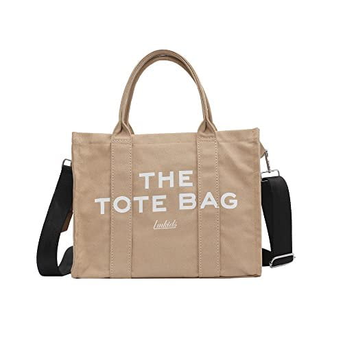 6 colors Canvas Tote Bags for Women Handbag Tote Purse with Zipper ...