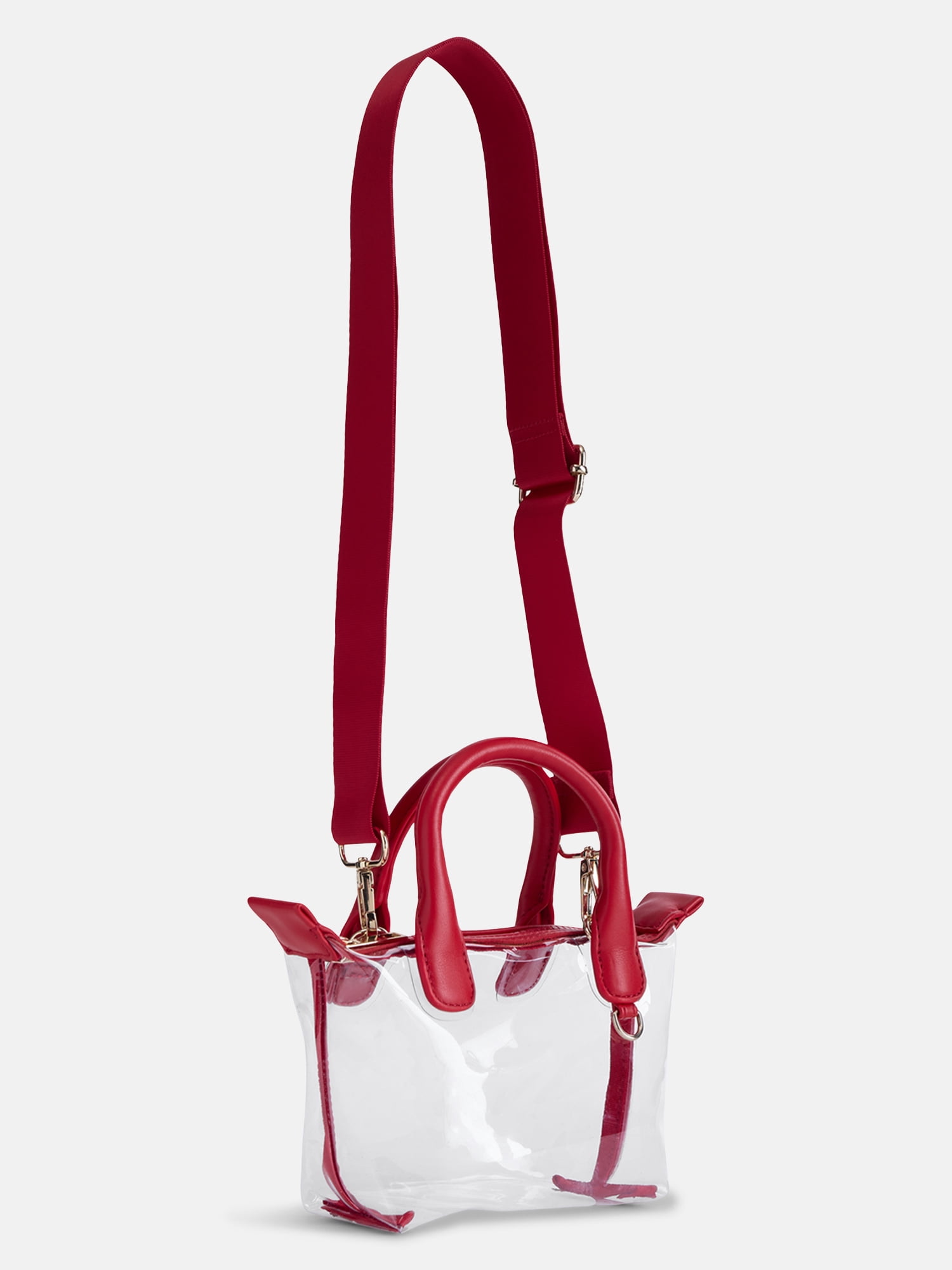 No Boundaries Women's Game Day Clear Mini Tote Bag, Red
