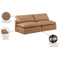 thumbnail image 2 of Meridian Furniture Comfy Cognac Faux Leather Modular Sofa, 2 of 10