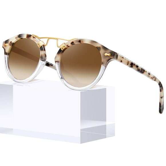 Gafas de Sol CARFIA Rosa Marrón de Acetato Polarizadas para Mujer