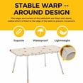 thumbnail image 4 of Valentine's Day Table Cloths for 8 Foot Rectangle Tables, Red Love Heart Romantic Beige Burlap Patio Waterproof Elastic Fitted Tablecloths, Washable Rectangular Table Cover for Camping, 4 of 8