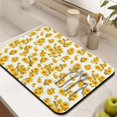 thumbnail image 3 of 2 Pack Washable Rubber Sunflower Cute Floral Dish Drying Mats for Kitchen Counter Home Large Coffee Bar Pad Accessories and Decor for Utensils Stemware (2pcs 18''x24''+19.5''x12''), 3 of 6
