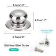 thumbnail image 2 of Uxcell Stainless Steel Easy Lifting Kitchen Pot Lid Knob Handle 2Pack, 2 of 7