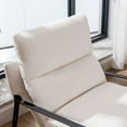 thumbnail image 6 of Dayalane Modern Accent Chair, Upholstered Armchair with Metal Frame, Comfy Sherpa Lounge Chair for Living Room, Single Sofa for Bedroom, Office,Fur-White, 6 of 9