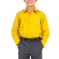 thumbnail image 2 of Boy's Regular Fit Long Sleeve Standard Cuff Pocket Uniform Casual Dress Shirt, 2 of 3