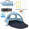 thumbnail image 7 of Beach Tent Anti-UV Portable Sun Shade Shelter for 3/4/6/8 Person, 7 of 7