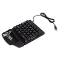 thumbnail image 1 of Teclado para juegos con una mano, 35 teclas, LED único, diseño ergonómico brillante, miniteclado negro para juegos de deportes electrónicos, 1 of 5