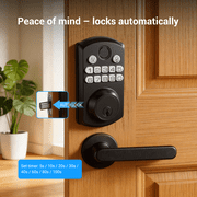 TOPVISION Fingerprint Door Lock, Smart Deadbolt Lock for Front Door, Keyless Entry, App Remote Control, Auto Lock