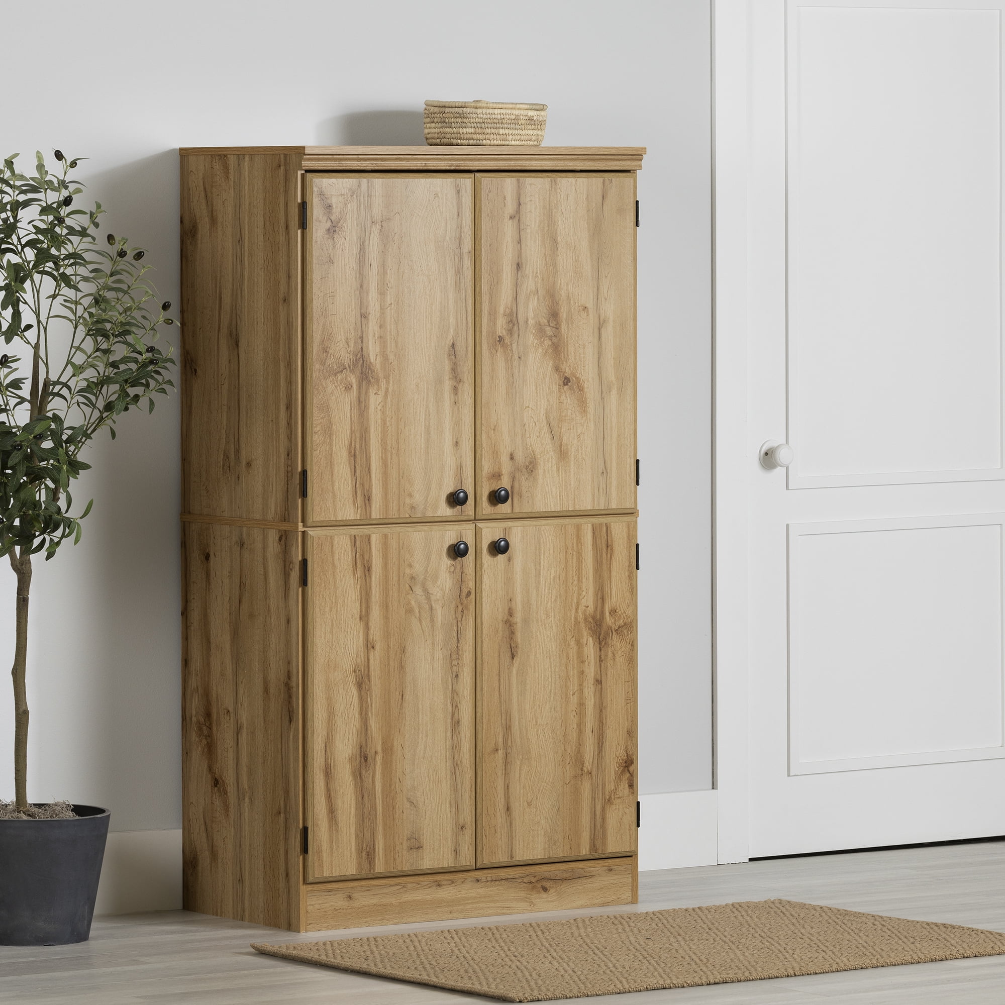 South Shore Morgan 4-Door Storage Cabinet, in Nordik Oak