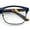 Blue Tortoise, variant on Classic Half Rim Contemporary Fashion Rectangle Powered Reading Glasses All Black +1.0
