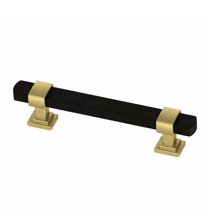 Liberty P39062C-370 3 3/4" Wrapped Square Black & Brushed Brass Cabinet & Drawer Pull