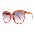 thumbnail image 3 of Womens Oversize Nerdy Round High Temple Horn Rim Sunglasses Light Red Smoke, 3 of 4
